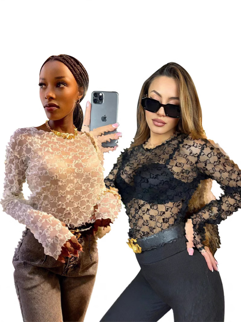 [Hot Sale-Promotion] Y71199 European and American Women's Cross-border Sexy Perspective Sex Mesh dress