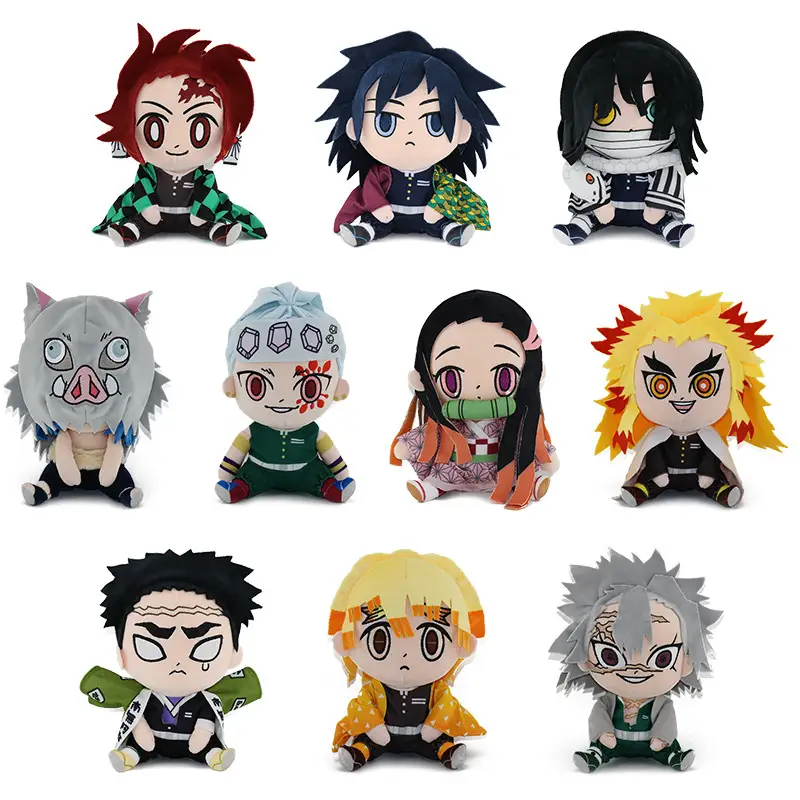 New Anime Demon Slayer Plush Doll Tanjirou Nezuko Zenitsu Doll Toy Rag Doll Gift