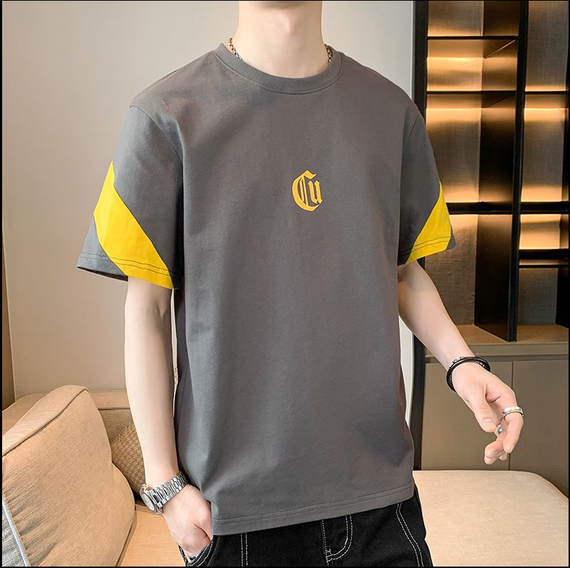 New Short-Sleeved Cotton T-Shirt Men's Summer Thin Plus Fat Plus Size Loose Breathable Pure T-Shirt Casual Base