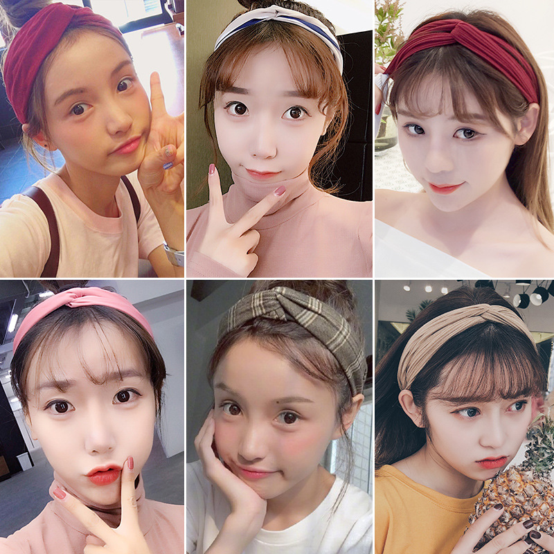 Cute face wash hair band South Korea headdress sweet Mori girl headband simple headband hair accessories headscarf women's all-match jewelry