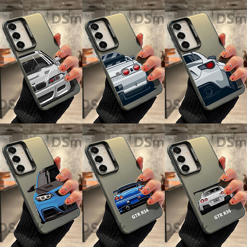 Anime Sports Car Design Case Suitable for Samsung Color Silver Case S26/S25 Ultra/S24Plus Phone Case S23 Fe/