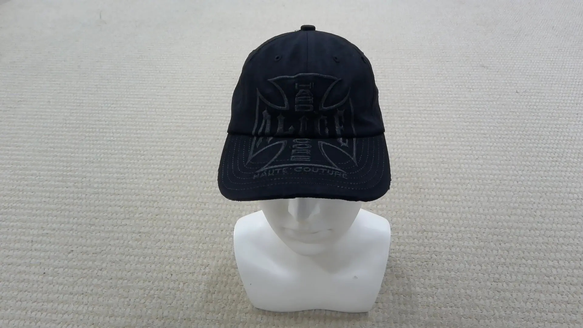 Opium Alice Hollywood Cross Pure Black Embroidery Destruction Fire Machine Clip Rivet Baseball Duck Tongue Hat