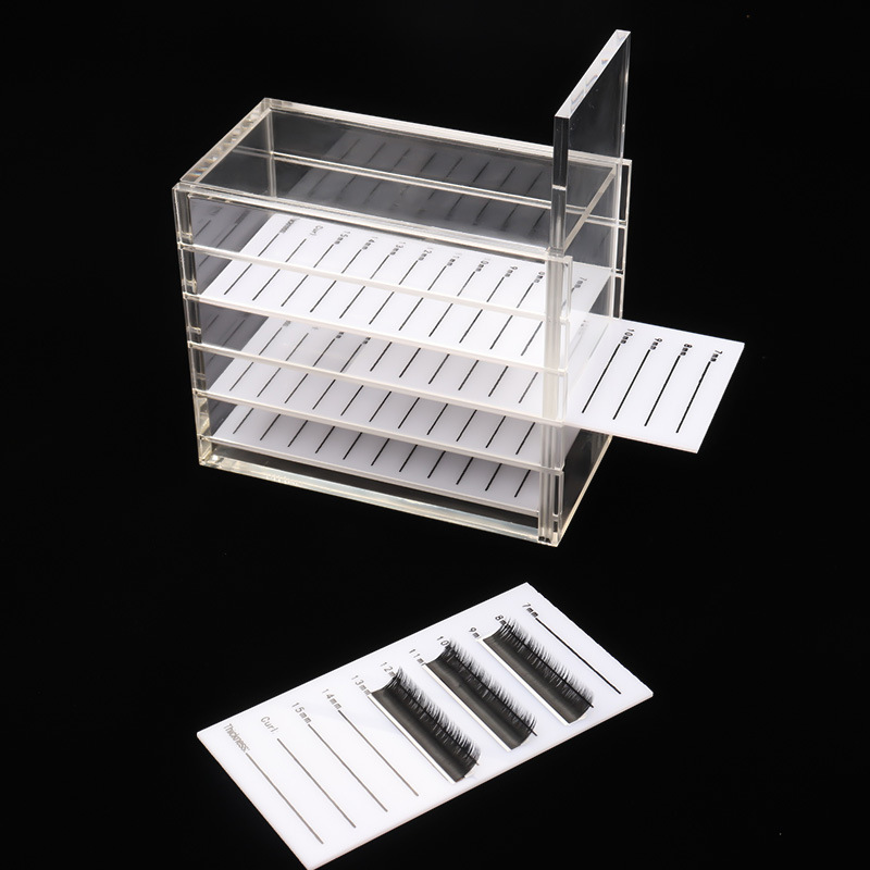 Wholesale eyelash storage box with scale five-layer transparent acrylic graft eyelash storage kit