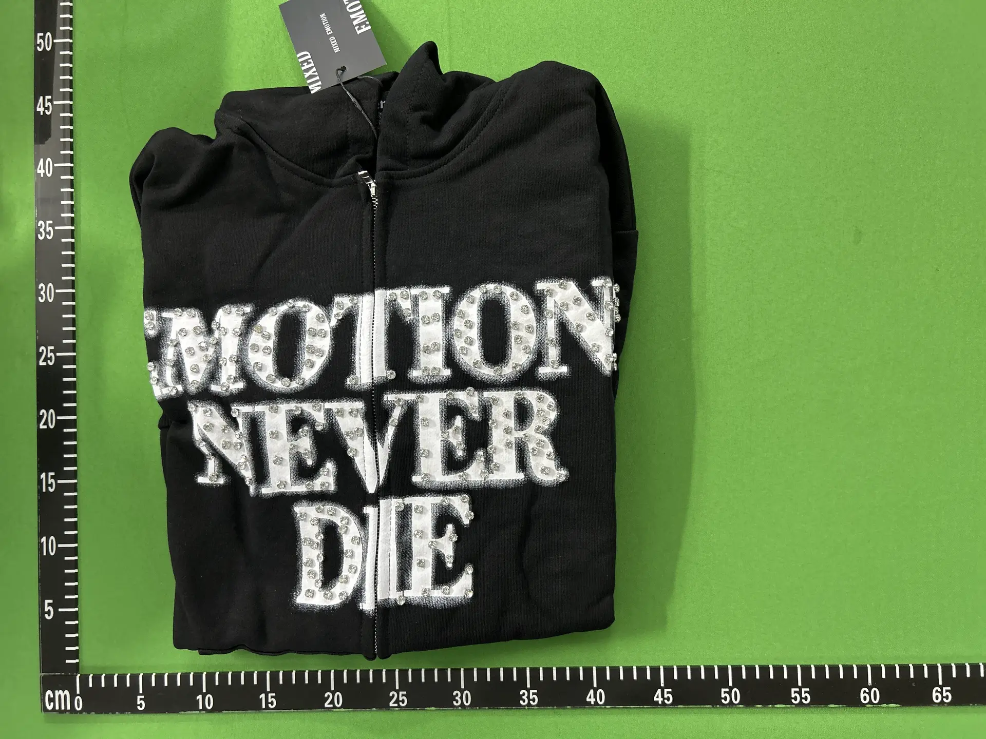 Mixed Emotion Motion Never Die Zip Hoodie