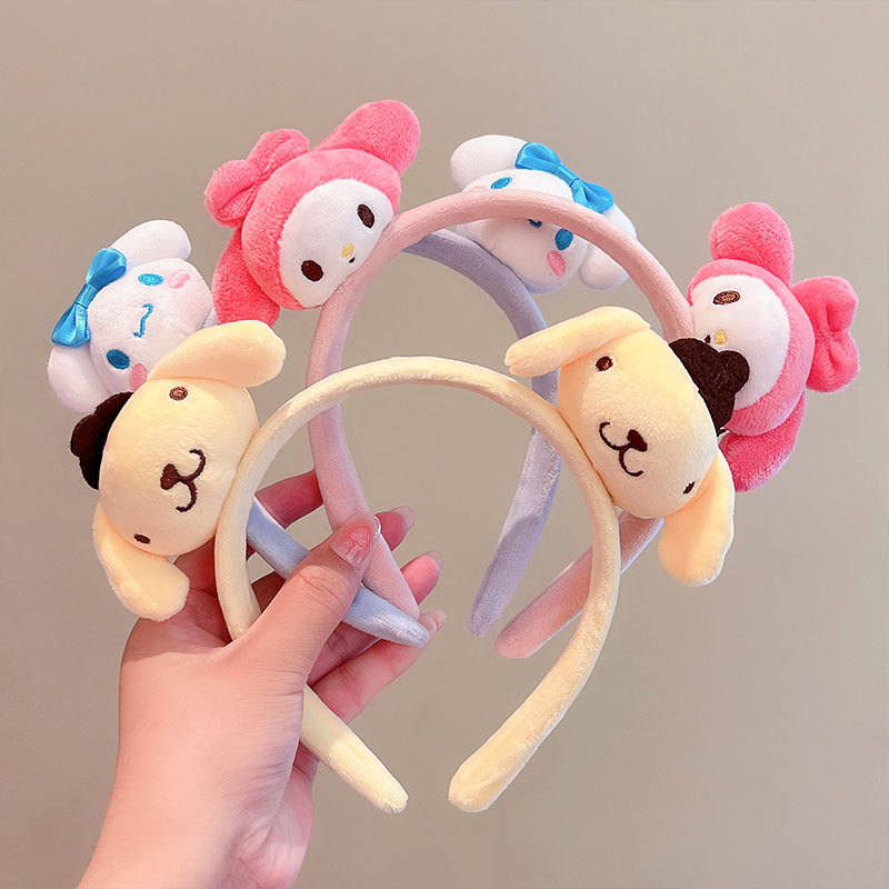 Children's Hairband Women's Cute Cartoon Gui Dog Merlot Kulomi Doll Headband Wash Face Hairpin Going Out Headwear