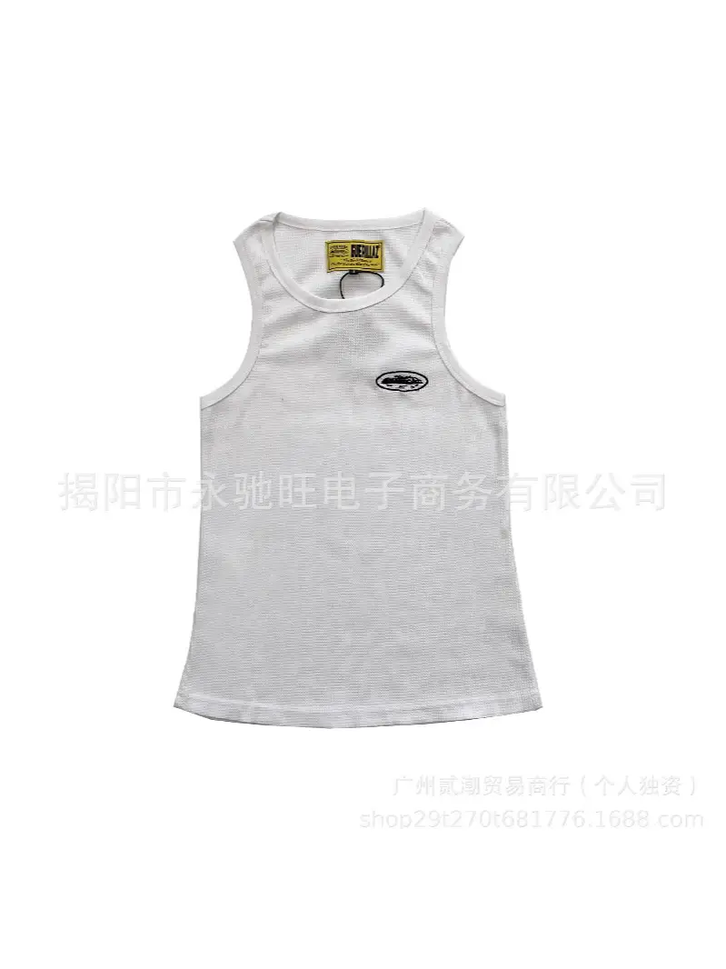 Cross-border direct selling Alcatraz Island blockbuster American heavy industry fashion printed vest men's slim fitness top tide