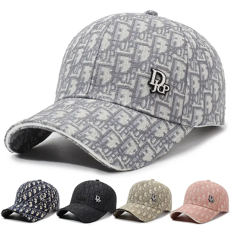 Fashion full print letters baseball cap men and women with the same paragraph with the Korean version of the tide duck tongue cap outdoor leisure retro sun hat