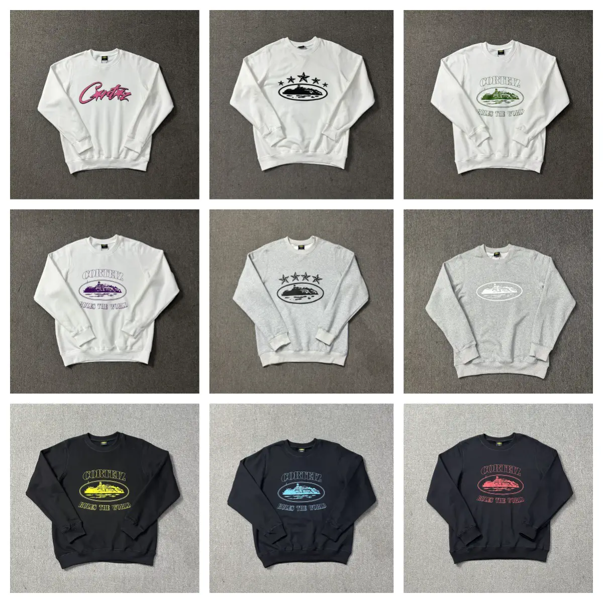 New European and American Niche Trendy Brand Corteiz Alcatraz Men's and Women's Printed Short-Sleeved T-Shirt Street Loose Retro Casual