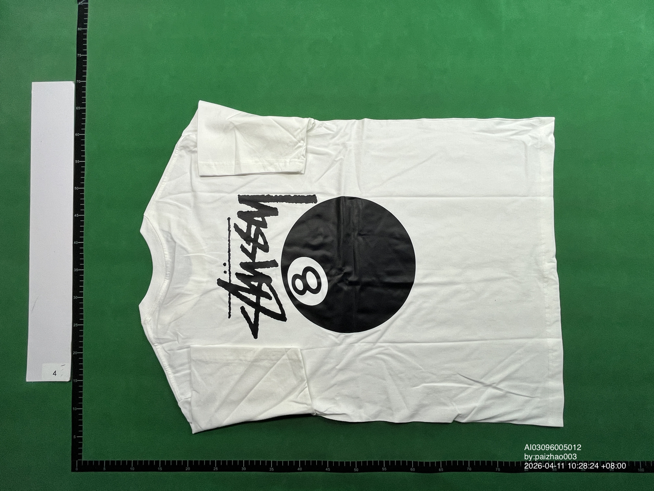Cross-border European and American Fashion Brand Stussy Stussy Black 8 Classic Short-sleeved Dice Couple Summer Loose T-shirt for Men and Women QC