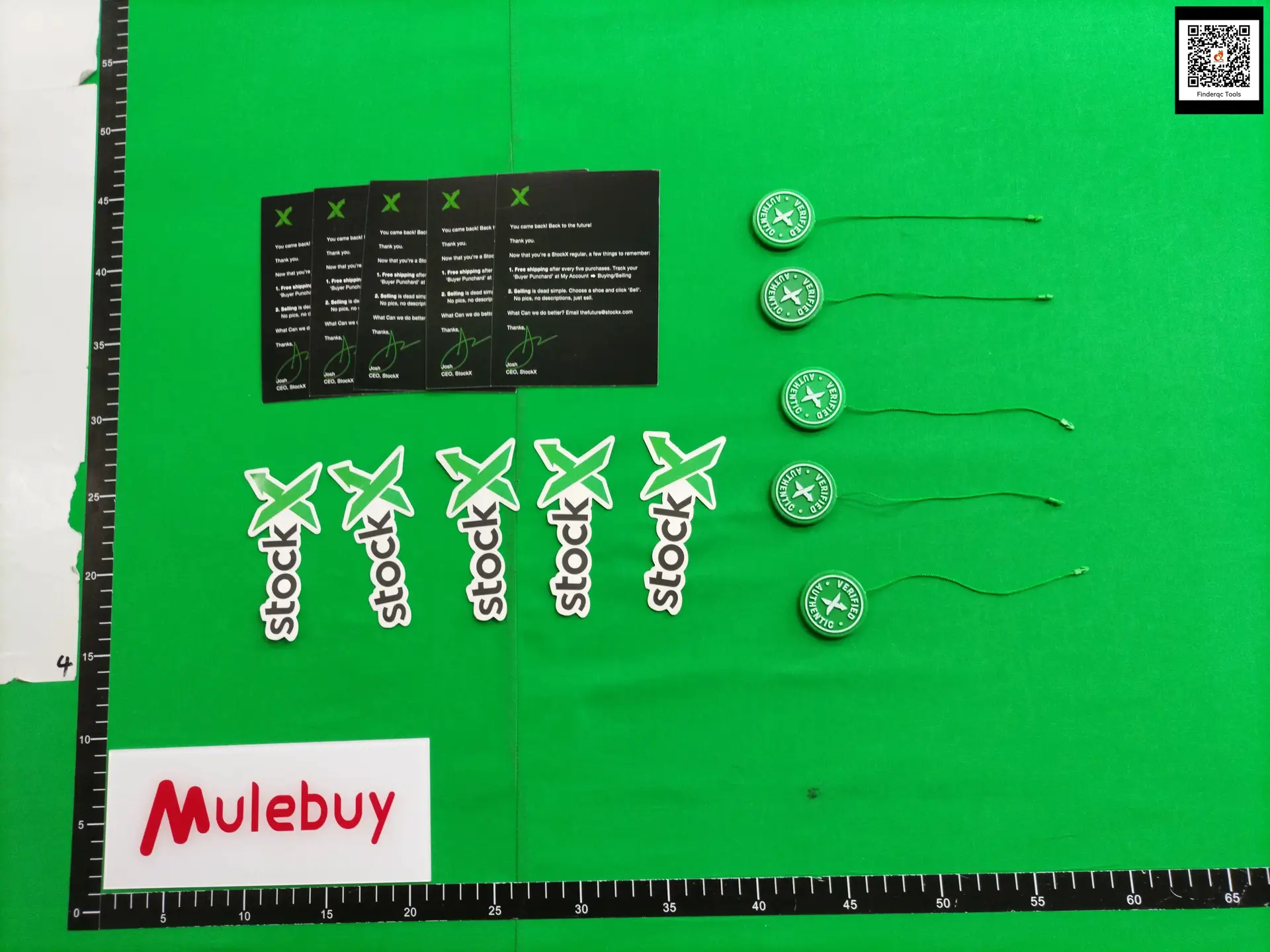 Stock X Green Tag Sneakers Green Cross Anti-Counterfeit Buckle DIY Accessories