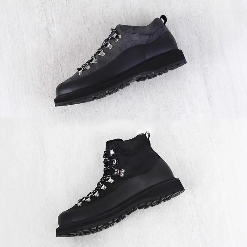 Outdoor tide hiking shoes four seasons models waterproof non-slip hiking shoes British high-top Derby shoes outdoor hiking shoes men