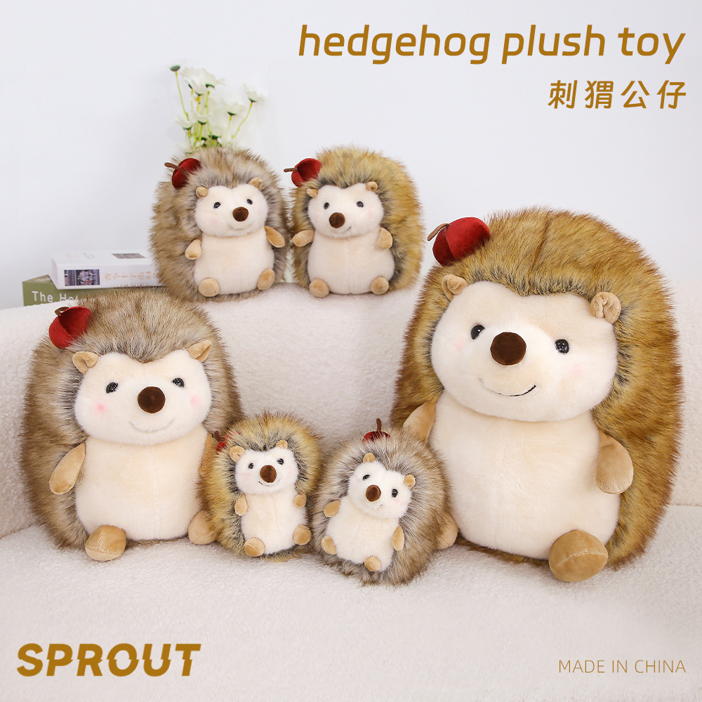 Cute Realistic Hedgehog Plush Toy Doll Pillow Companion Gift Wholesale