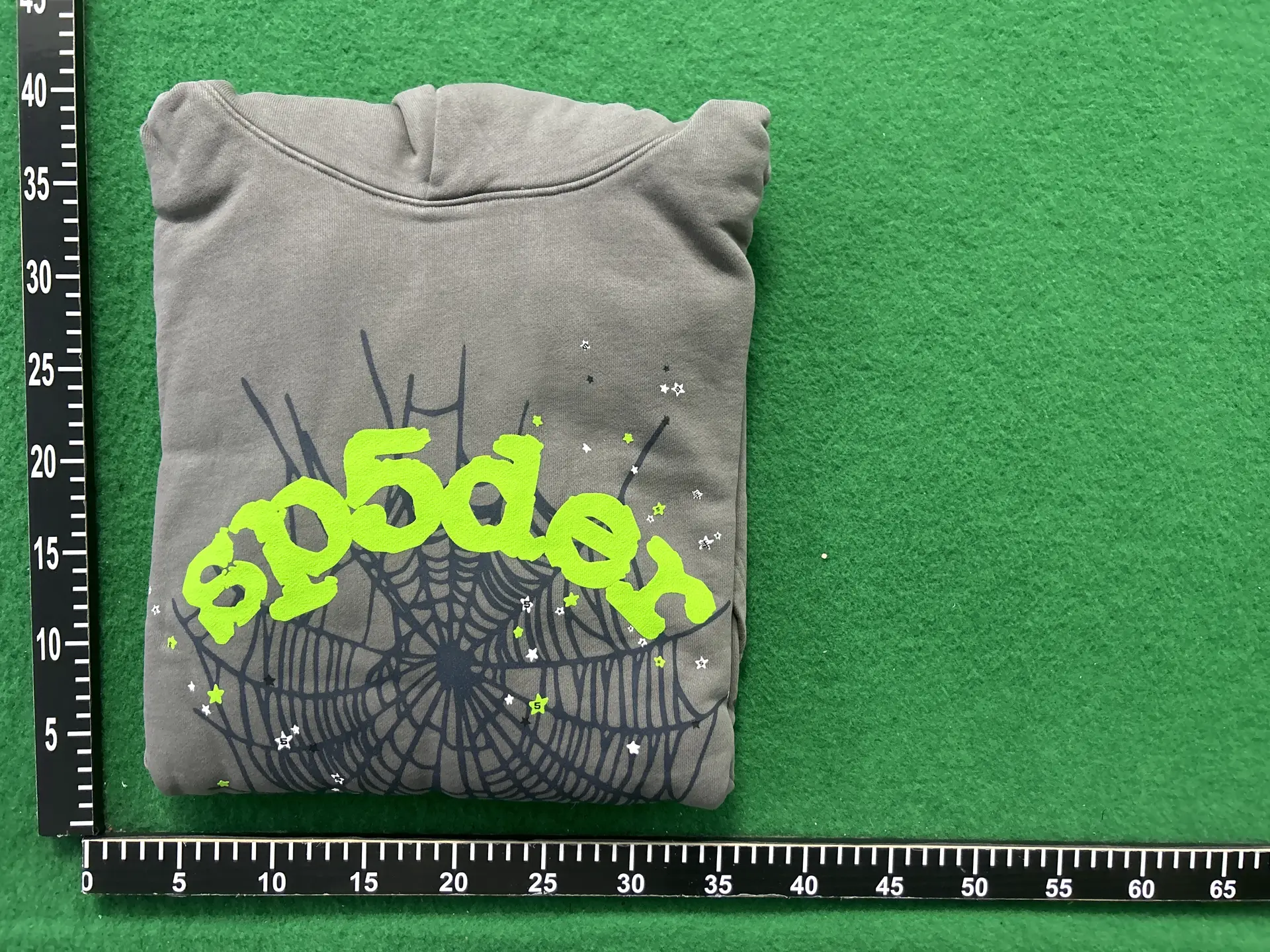 Sp5Der Taupe Spider Web Hoodie Sweatshirt for Men