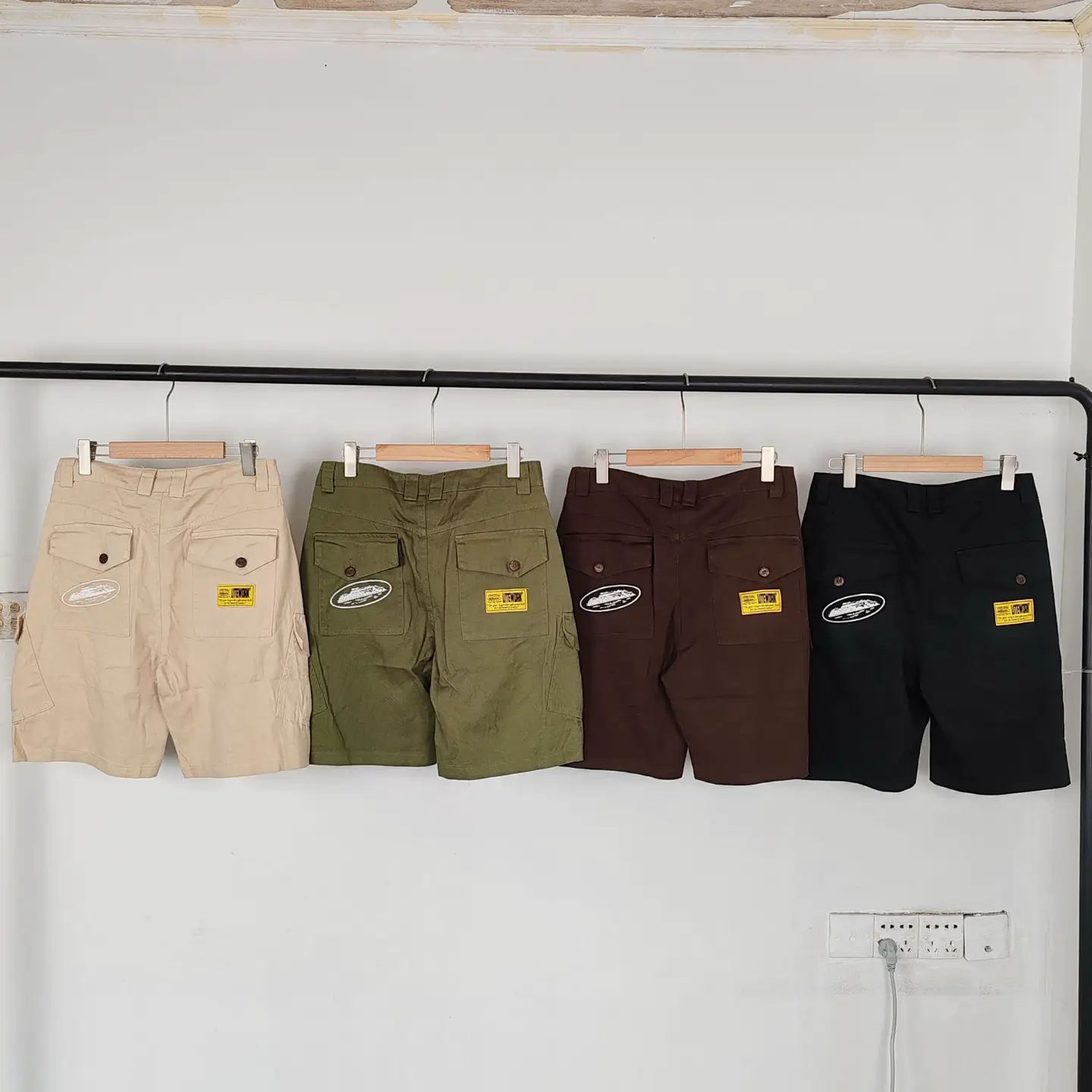 Cross-border foreign trade American-style new pants men's and women's overalls shorts sports pants casual Joker elastic waist