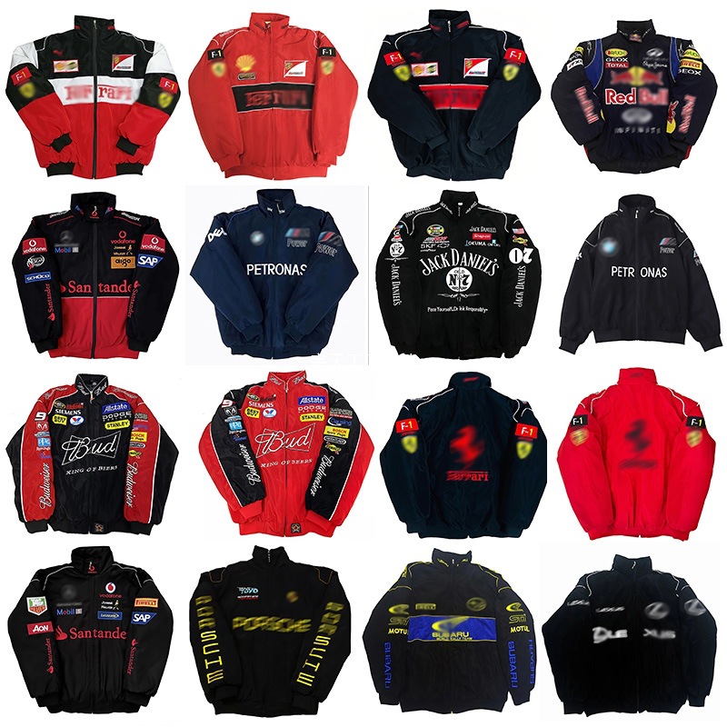 F1 Racing Suit Jacket Embroidered Retro Casual Jacket Windbreaker American Motorcycle Motorcycle Cycling Suit Spring Men's Yutian
