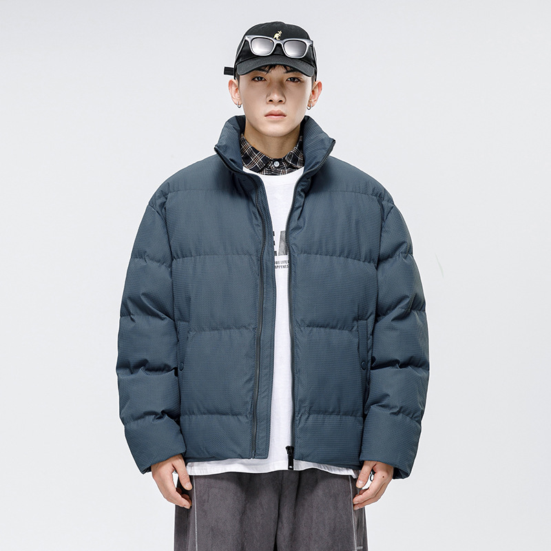 2025 Winter New Thickened Jacket Men's Trendy Brand Warm Casual Puffer Jacket Couple Stand Collar down Cotton Coat Top