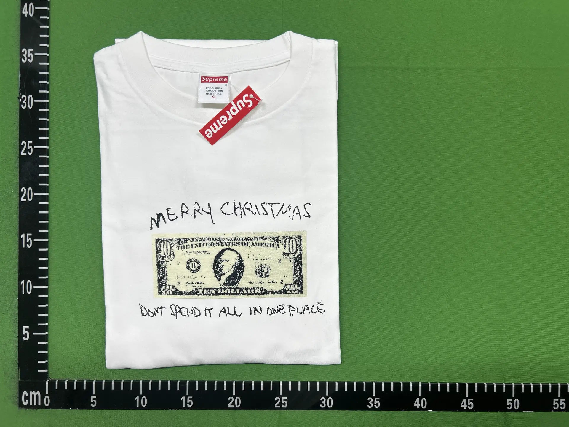 21FW SPEED IT TEE USD Christmas Printed Short sleeved Men's and Women's T-shirt Pure Cotton Men's and Women's Base Shirt Half Sleeve