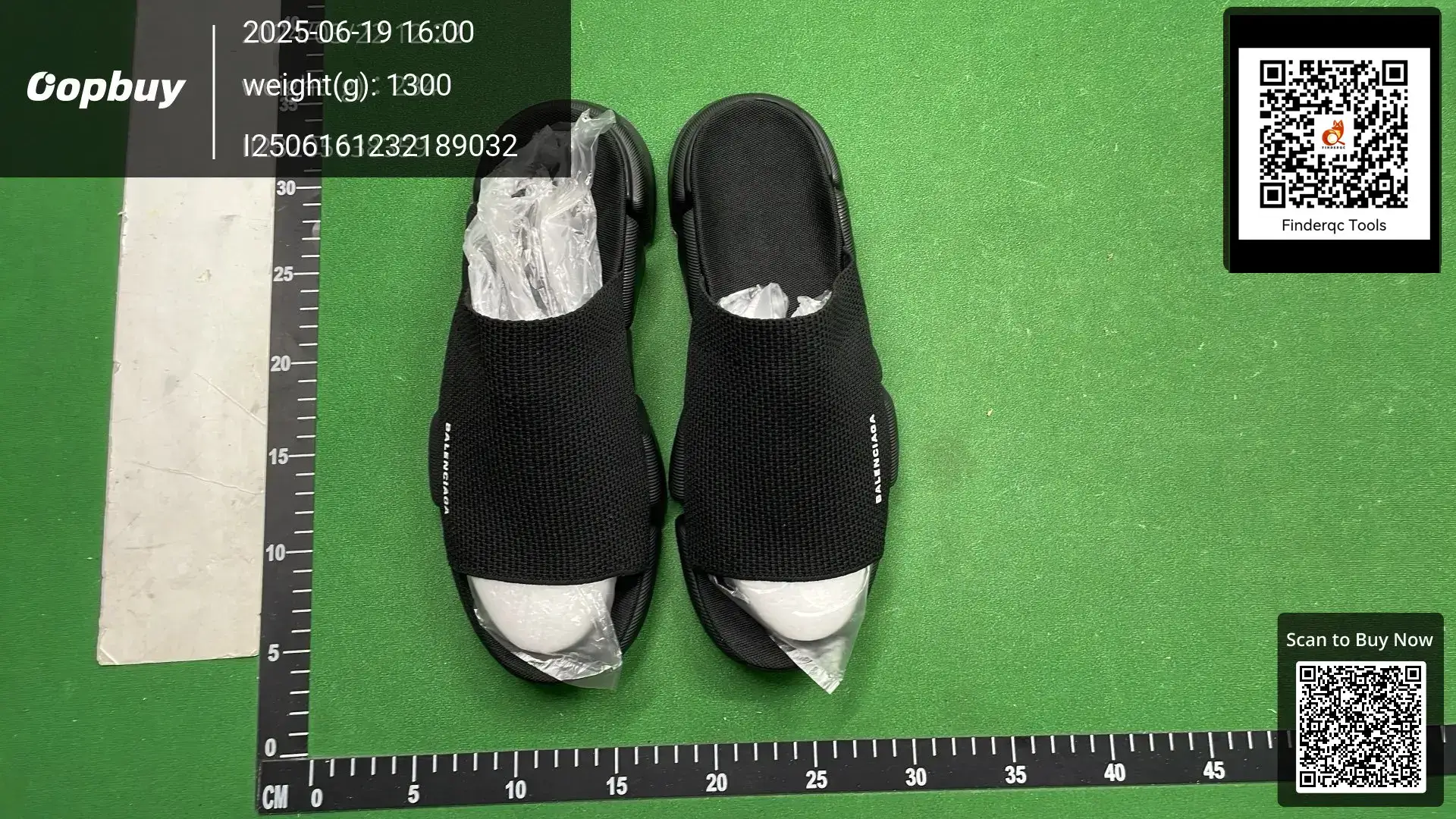 Balenciaga Black Knitted Slides