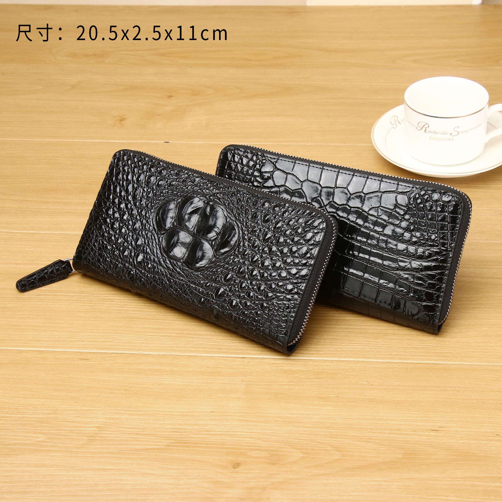 Men's Crocodile Pattern Handbag, Large Capacity Clutch Bag, Wallet with Multiple Card Slots, Mobile Phone Bag, Trendy Wholesale Handbag for Men, High-End Feel
