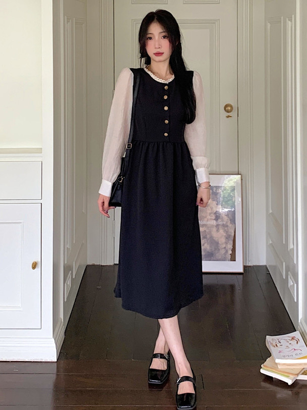 Early spring French style summer new spring 2023 Spring and Autumn long sleeve small spring dress dress women's dress