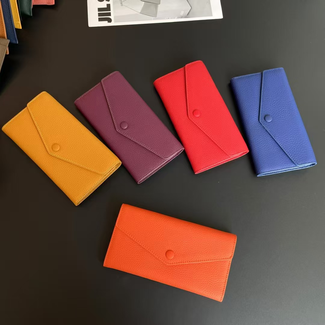 2024 New Style Elegant Small Hand Bag for Mobile Phone Wallet Head Layer Cowhide Large Capacity Wallet Long Wallet for Women