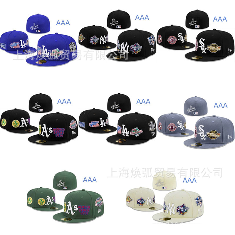 Mlb Hat Ny Embroidery All-Game Logo La Embroidery Hard-Brim Baseball Cap Flat-Brim Hat Team Foto QC de 1688 na Qualit.ly