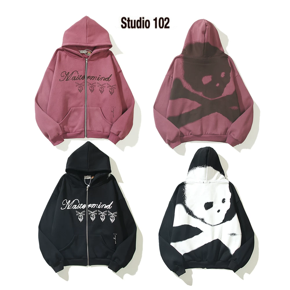 Travis Scott Cactus Jack for Mastermind Zip-Up Hoodie Jacket for Men and Women