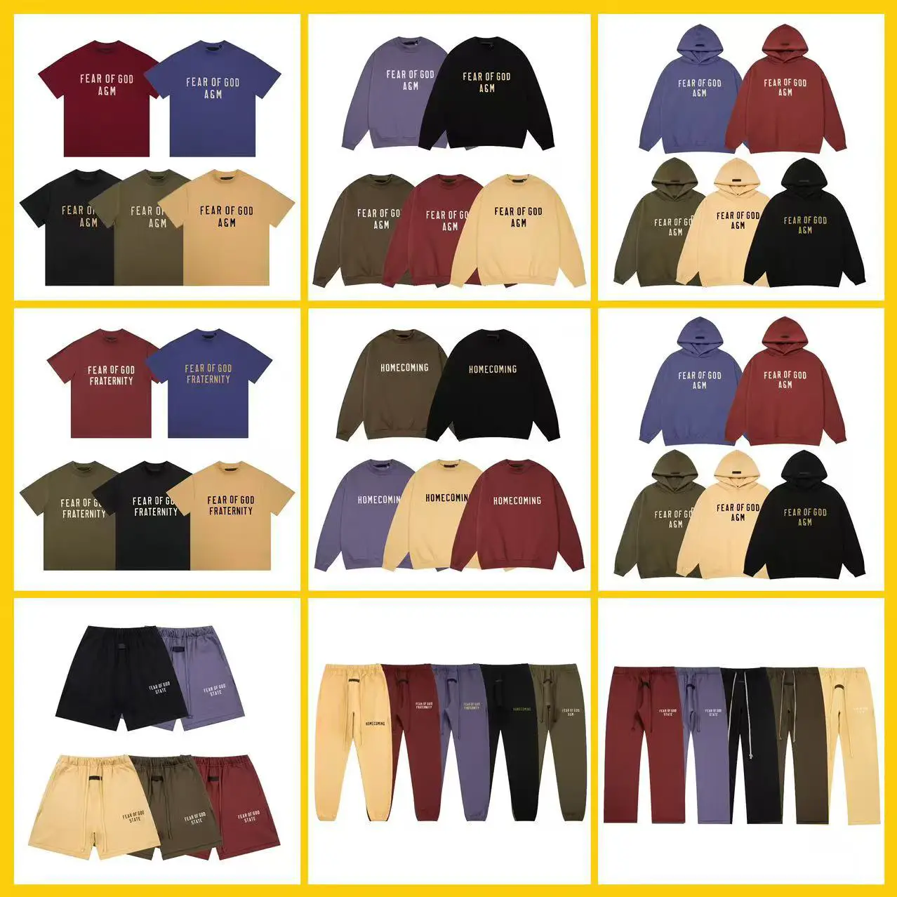 High Street New Autumn and Winter FOG ICON Double Row Letter Printed fleece-lined Hooded Sweatshirt Men's and Women's Couples Trendy Top