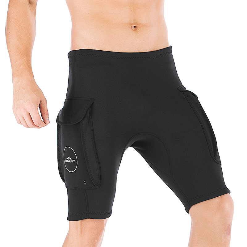 Shabart 3MM Men's Swimming Trunks Cold-proof Diving Trunks Warm Wet Clothes Shorts Swimming Suit Beach Winter Swimming Diving Suit
