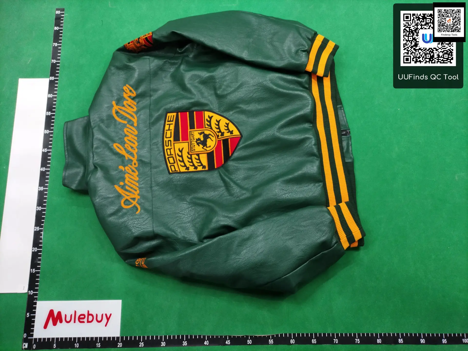 European and American Trendy Brand Porsche Racing Jacket Co-Branded with Cars and Motorcycles, Heavy Micro-Embroidery, Men's Retro Leather Jacket