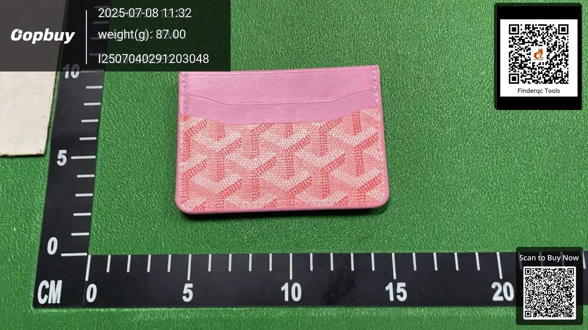 Goyard card holder pink