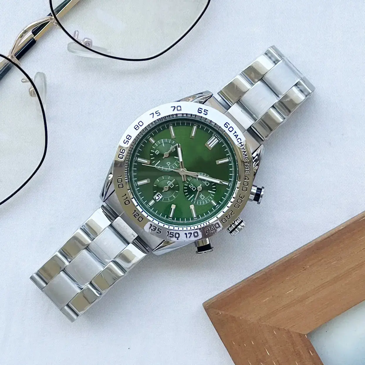 2022 New Men's Luxury Sports Quartz Watch Stainless Steel Waterproof Six-Hand Fashion Watch Aliexpress Dropshipping