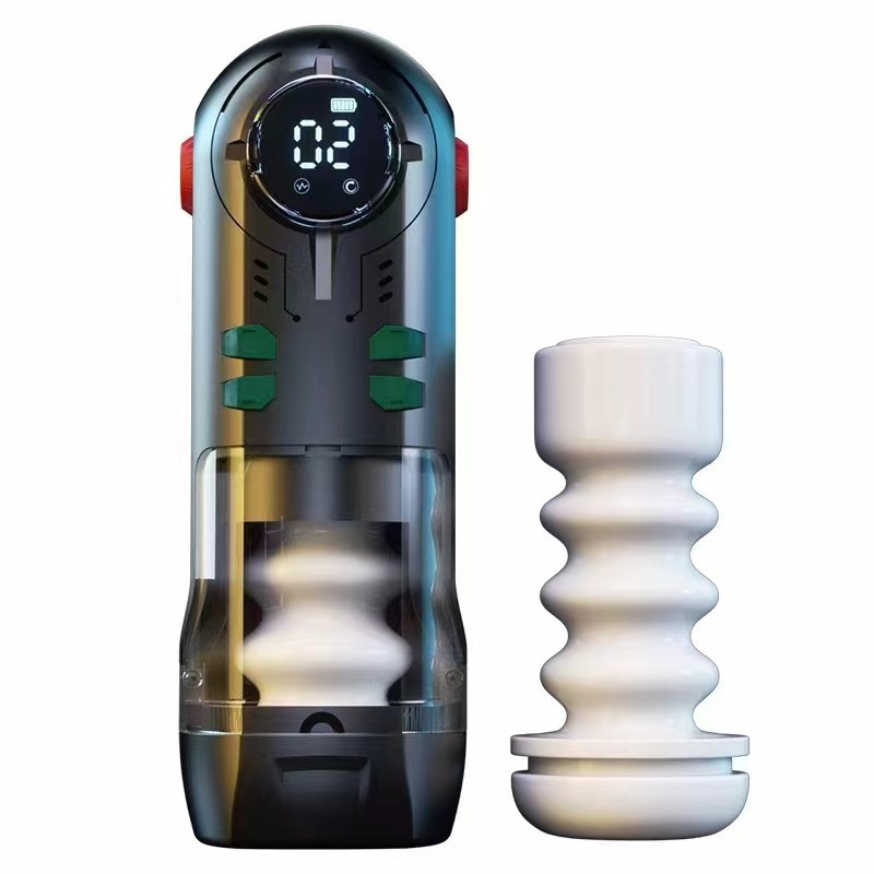 Astringent Space Capsule Automatic Telescopic Airplane Cup Intelligent Heating Male Masturbator Strong Shock Sucking Adult Supplies