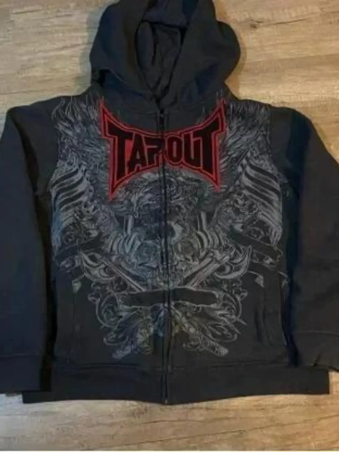 Casual Hooded Printed Sweatshirts Bright Brick Large Hoodie