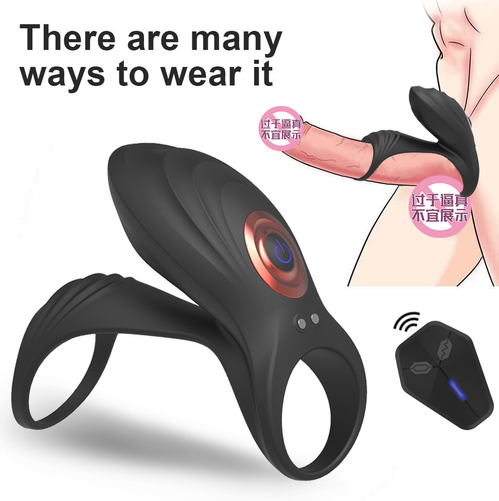 Men's Wireless Sperm Lock Ring Yin Jing Trainer 10 Frequency Vibration Sliding Couples Share Orgasm Vibration Ring Sex Products