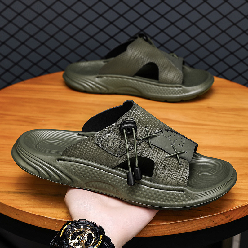 Putian Men's 2025 Summer Thick-Soled Non-Slip Eva Slippers, Odor-Resistant, Comfortable, Trendy Beach Sandals