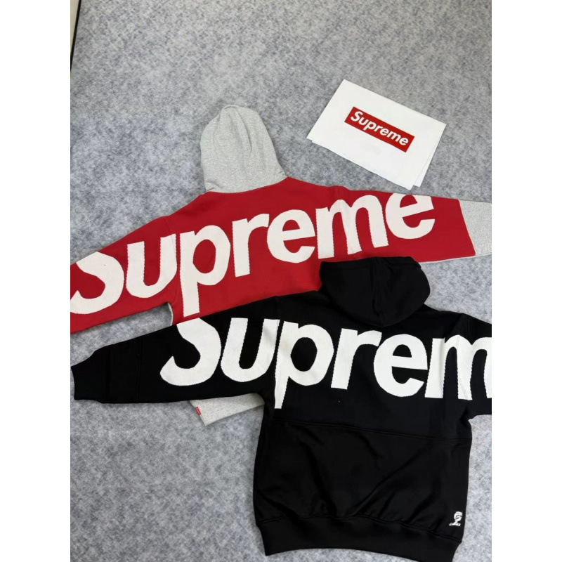 Cross-Border In-Stock High-Quality Classic Sup Biglogo Embroidered Large Logo on the Back American-Style Trendy Hoodie QC-foto från 1688 på Qualit.ly