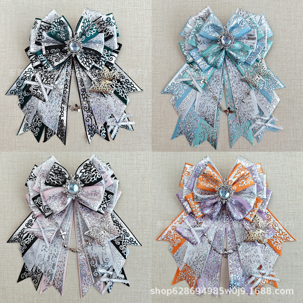 Gumei Original Ins Support Stick Bowknot Lolita Accessories Finished DIY Stick Decoration Accessories