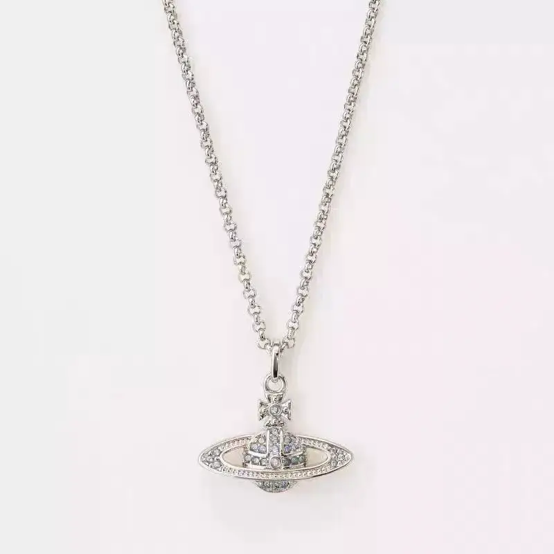 Saturn pendant necklace female light luxury niche exquisite temperament senior sense stacked wear collarbone chain