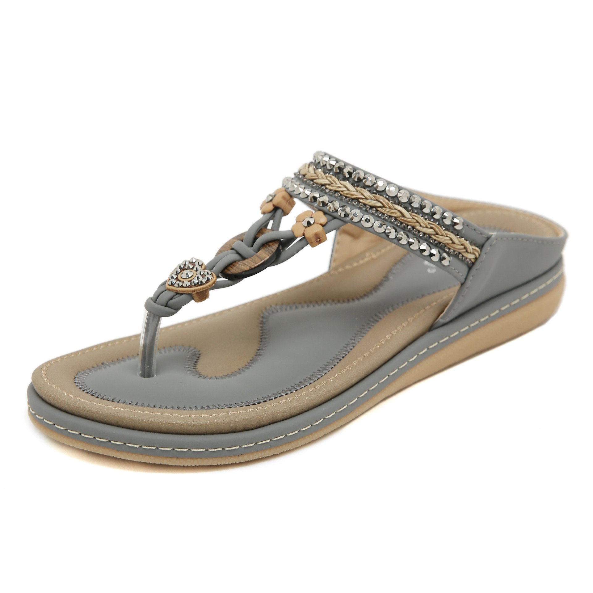 923-4 Spring and Summer 2025 New Light Comfortable Flat Sandals Women's Casual Fashion Seaside Beach plus size Sandals