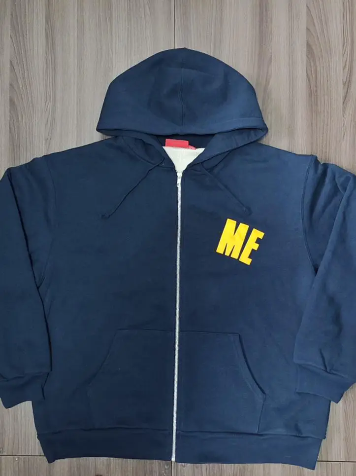 Waffle 24Fw Arc Thermal Lined Zip up Hooded Patch Word Zipper Hood Sweatshirt