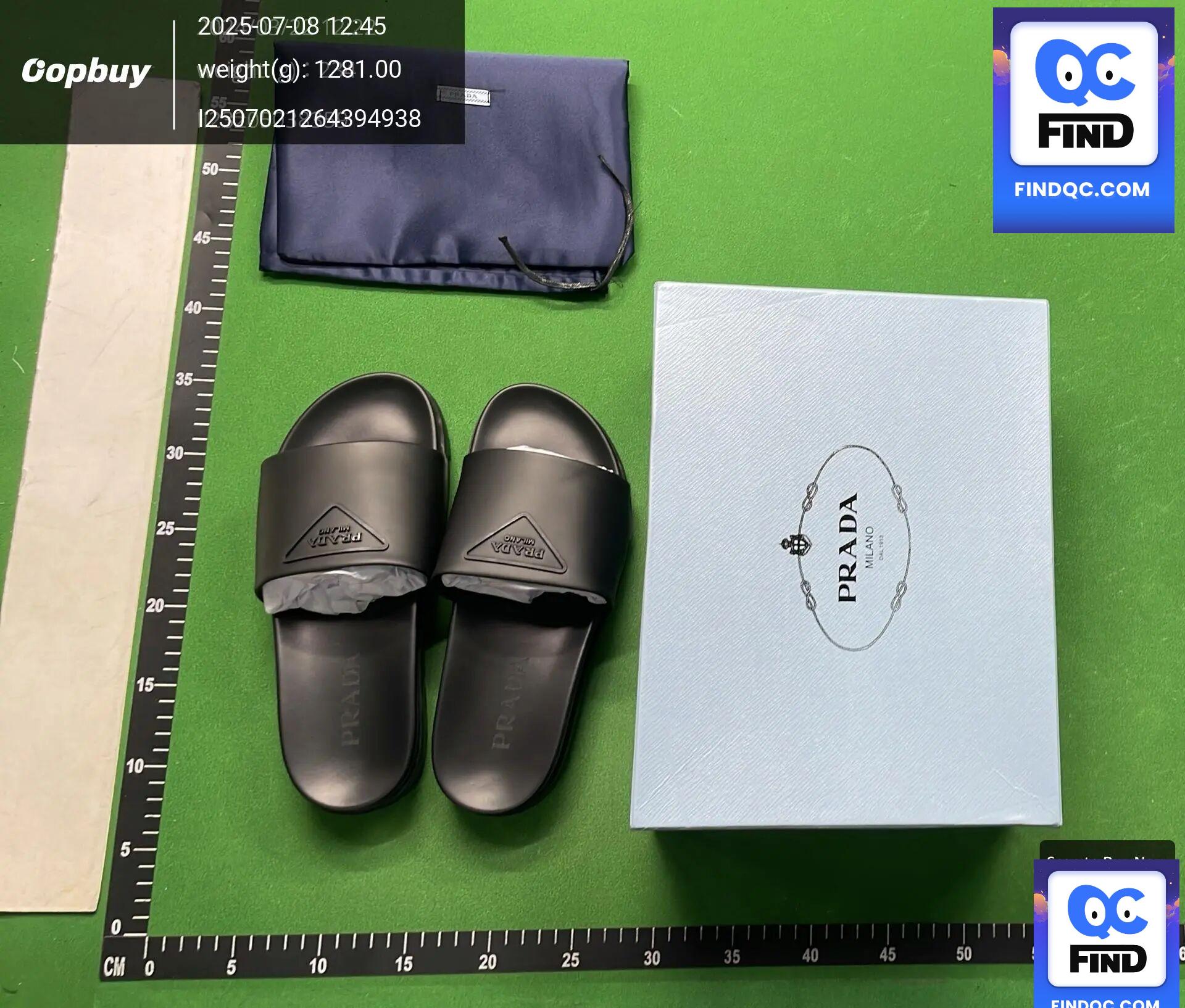 Prada Men's Black Open Toe Sandals QC