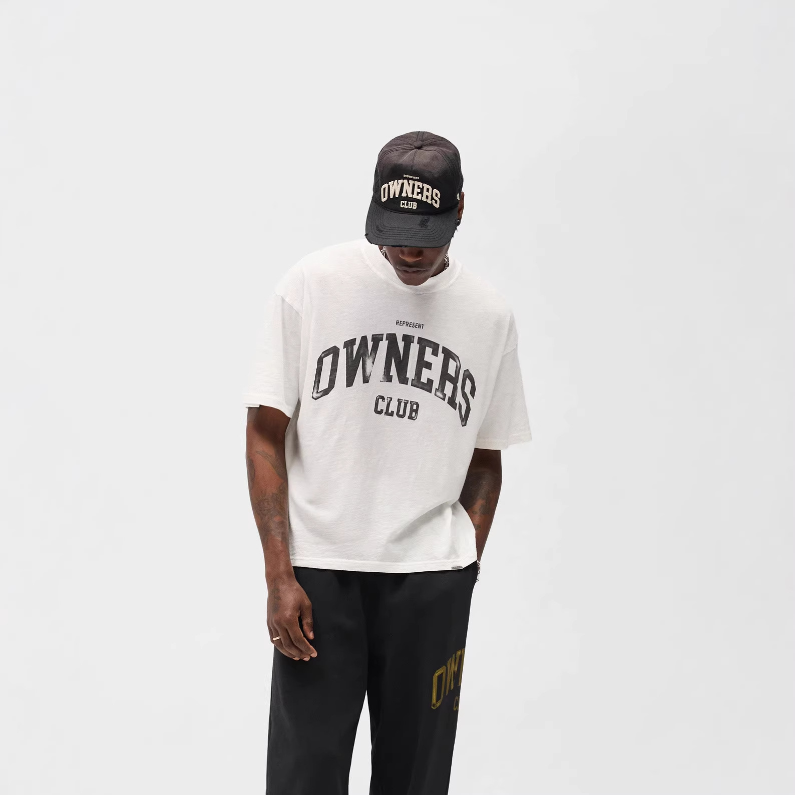 Represent Rep 26Ss American High Street Style Unisex Street Fashion Washed Vintage Loose Short-Sleeve T-Shirt Summer