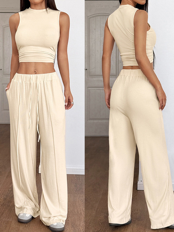 2026 Aliexpress Amazon European and American Cross-Border 2026 Spring and Summer New Style Vest Casual Pants Y2K Suit for Women