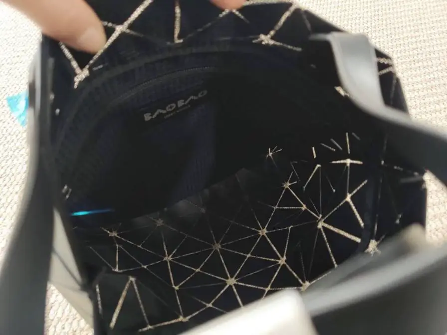 BAO BAO ISSY MIYAKE Tote Bag Black Geometric