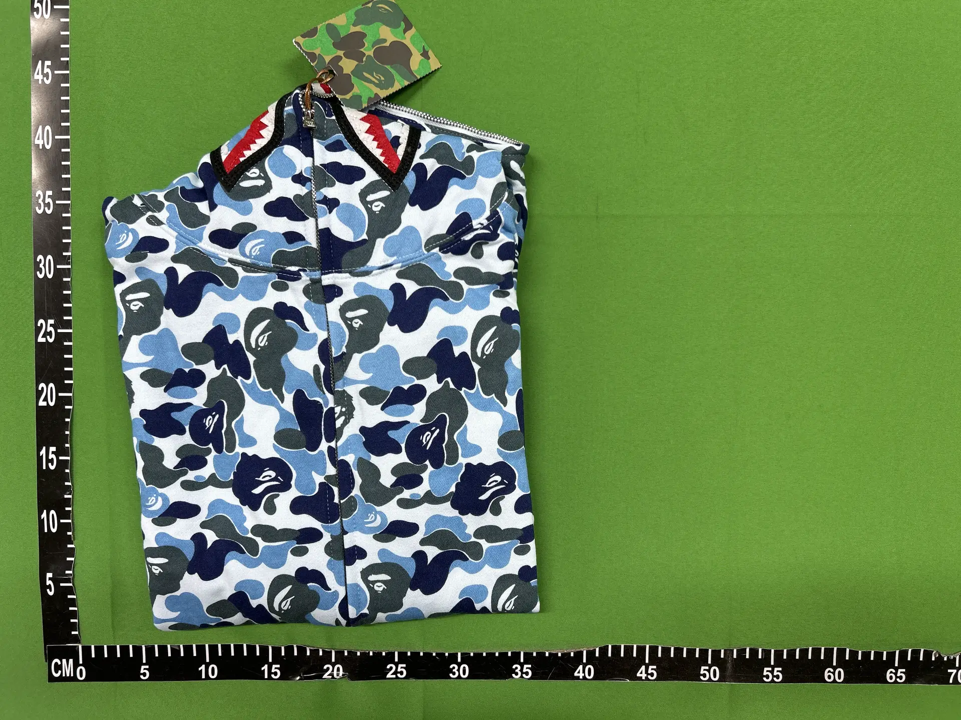 A Bathing Ape Shark Full Zip Hoodie Blue Camo