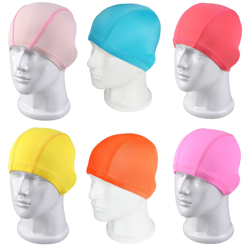 Swim Cap Cloth Swimming Cap Various Colors Cloth Swimming Cap Pure Color Printed Swimming Cap Swimsuit Manufacturer Spot Wholesale