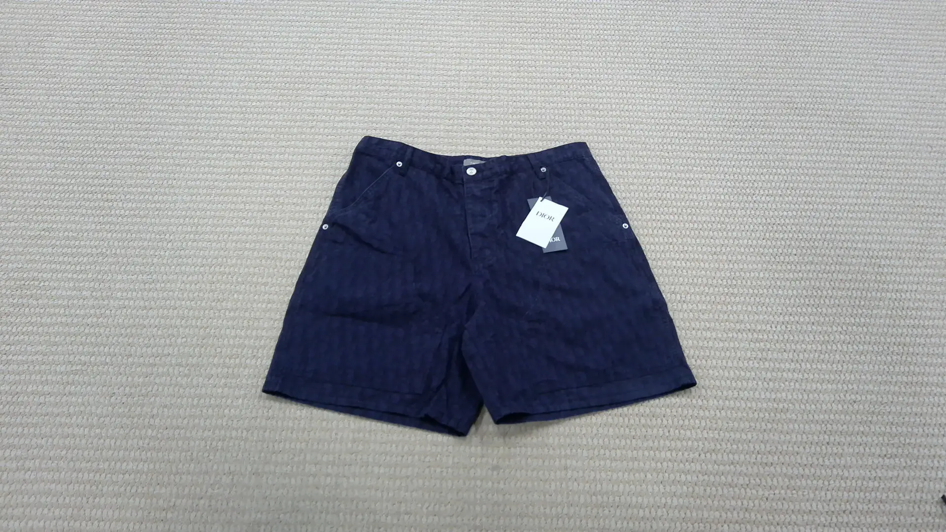 Dior Navy Jacquard Shorts