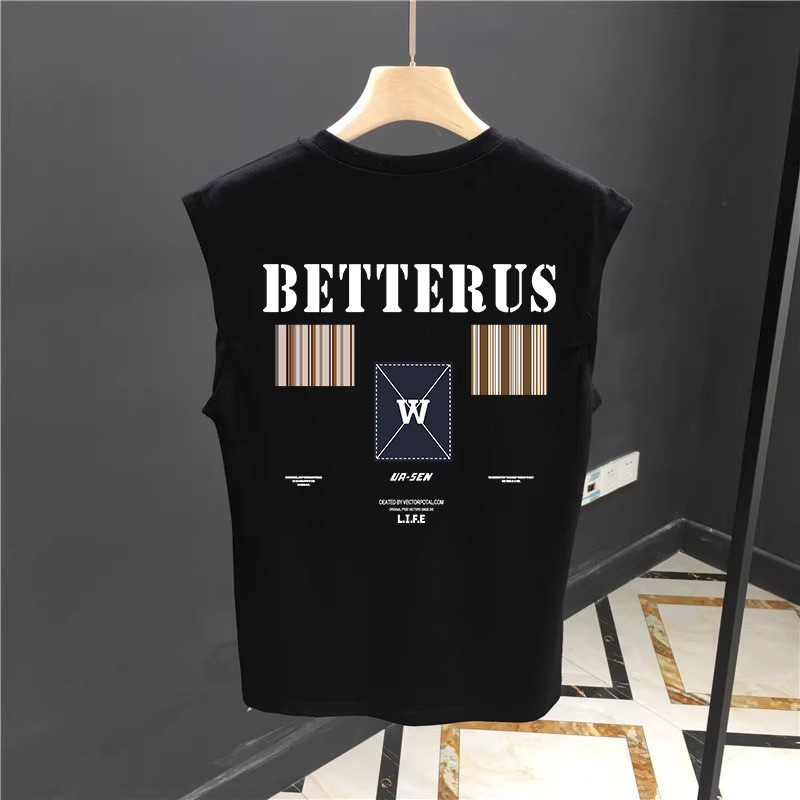 Summer Ins Trendy Brand Hip-Hop Harajuku Style Vest for Men and Women Couples Casual Students Loose Trendyy Waistcoat Sleeveless T-Shirt
