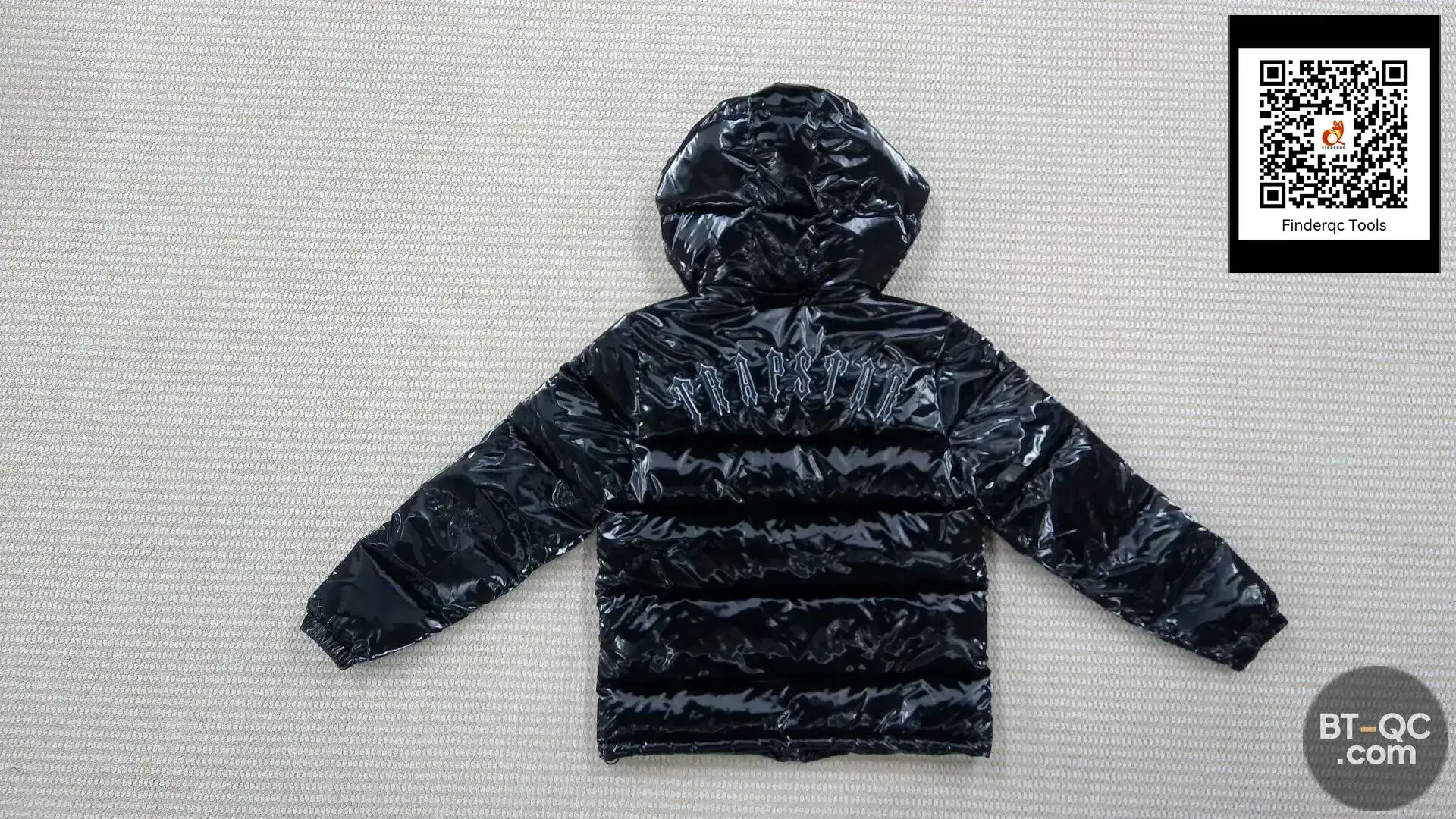 Trapstar Bright Black Classic Thickeneded Warm Bread Coat Hooded Winter Loose Windproof Waterproof Versatile Men